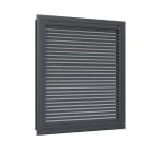 BAILLINDUSTRIE - Grille de reprise porte-filtre à ailettes droites aluminium anthracite 600x600