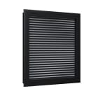 BAILLINDUSTRIE - Grille de reprise porte-filtre à ailettes droites aluminium noir mat de 600x600