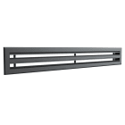 BAILLINDUSTRIE - Diffuseur linéaire double fentes en aluminium anthracite de 1000 x 100 mm