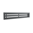 BAILLINDUSTRIE - Diffuseur linéaire double fentes en aluminium anthracite de 800 x 100 mm
