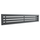 BAILLINDUSTRIE - Diffuseur linéaire triple fentes en aluminium anthracite de 1000 x 150 mm