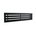 BAILLINDUSTRIE - Diffuseur linéaire triple fentes en aluminium noir mat de 800 x 150 mm