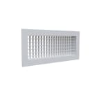 BAILLINDUSTRIE - Grille de soufflage double déflexion en aluminium blanc mat de 400 x 150 mm