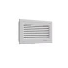 BAILLINDUSTRIE - Grille de reprise porte-filtre à ailettes droites aluminium blanc mat de 400x200