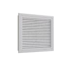 BAILLINDUSTRIE - Grille de reprise porte-filtre à ailettes droites aluminium blanc mat de 500x400