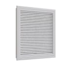 BAILLINDUSTRIE - Grille de reprise porte-filtre à ailettes droites aluminium blanc mat de 600x600