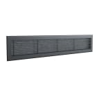 BAILLINDUSTRIE - Grille de reprise linéaire en aluminium anthracite de 1000 x150 mm avec flitre