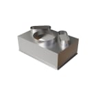 BAILLINDUSTRIE - Plénum acier reprise arrière 600x400 mm - 2 piquages Ø 200 + 1x Ø 250 mm