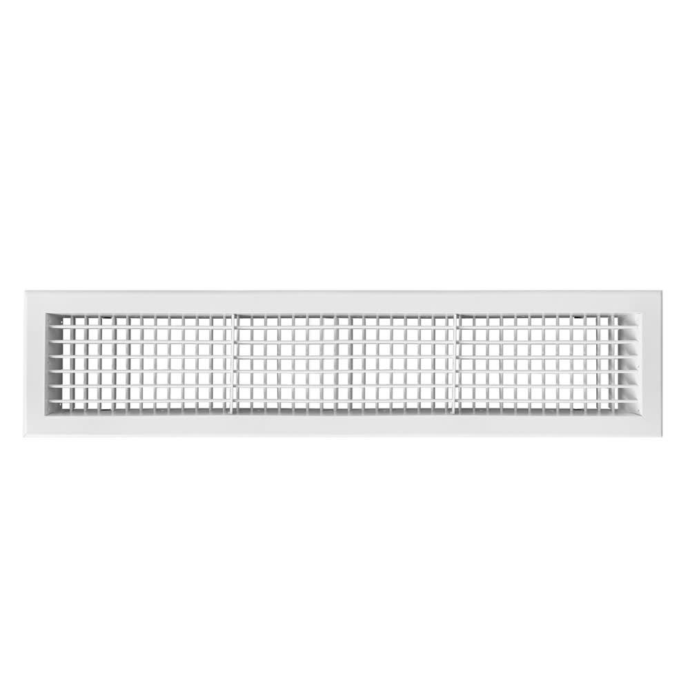 BAILLINDUSTRIE - Grille de soufflage double déflexion aluminium blanc mate 800 x 200 mm