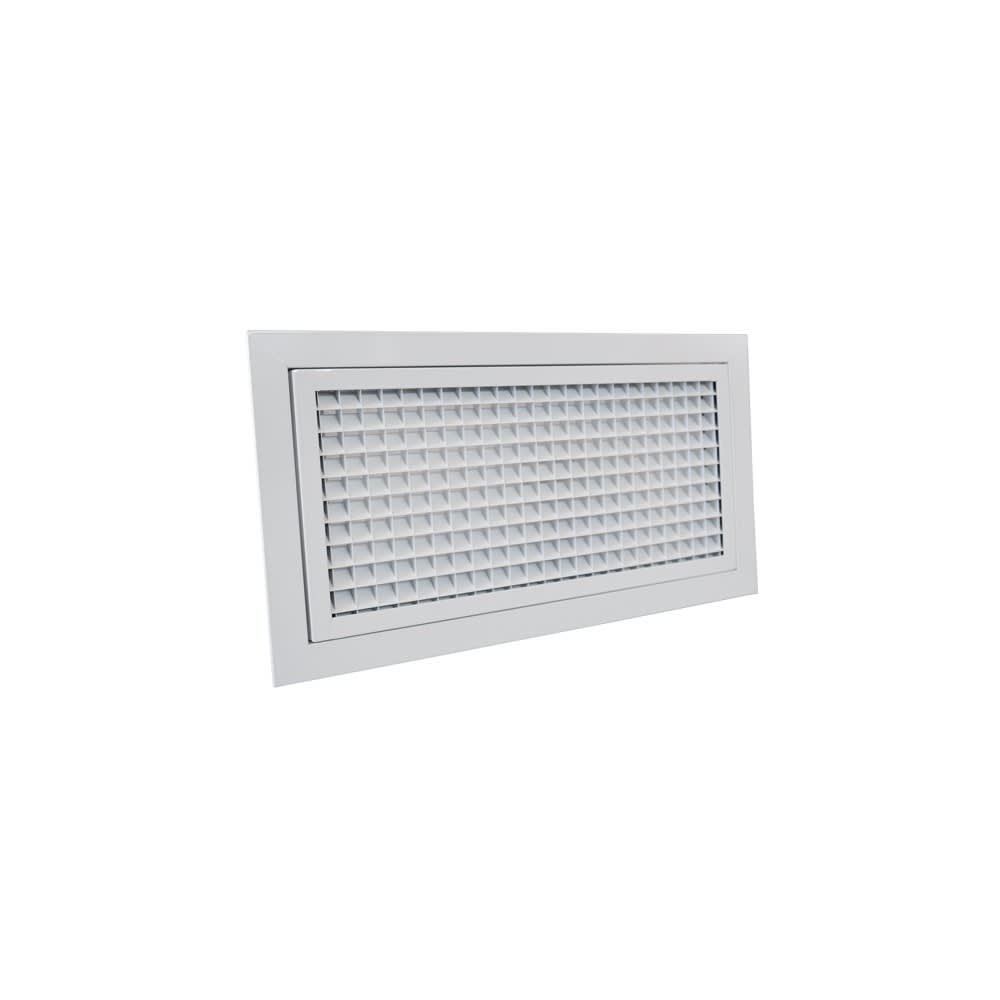 BAILLINDUSTRIE - Grille de reprise porte-filtre aluminium blanc mate 400 x 200 mm - filtre inclus