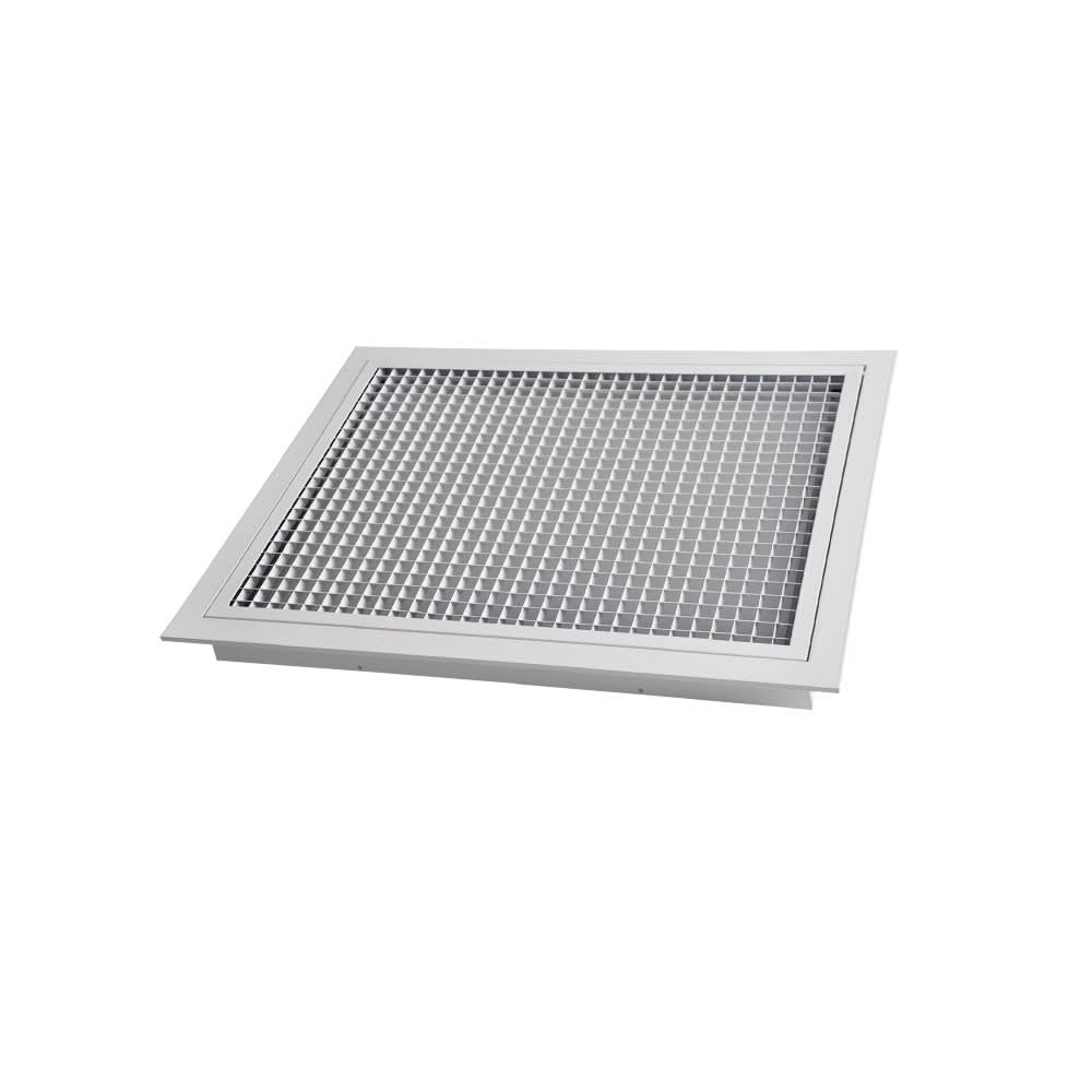 BAILLINDUSTRIE - Grille de reprise porte-filtre aluminium blanc mate 500 x 400 mm - filtre inclus