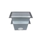 BAILLINDUSTRIE - Grille de sol en aluminium laque gris de 400 x 150 mm avec plenum acier + filtre