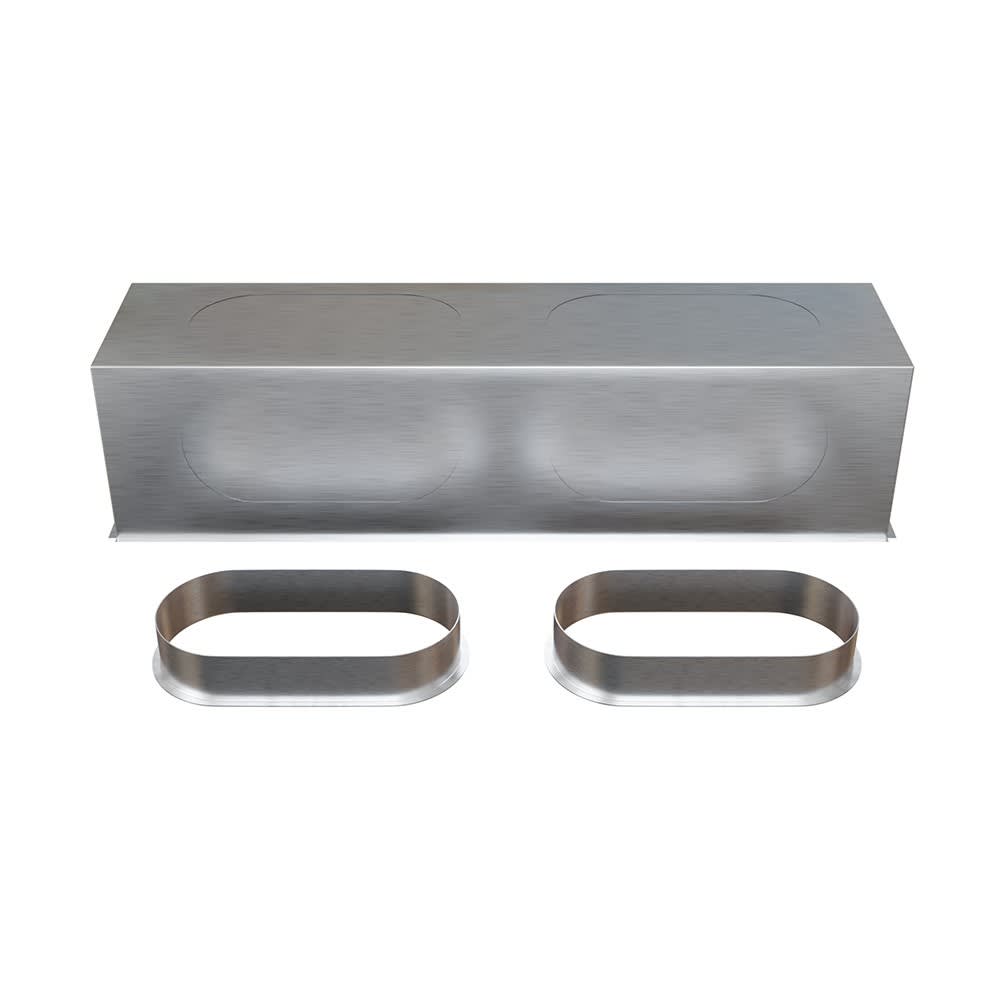 BAILLINDUSTRIE - Plénum soufflage en acier isolé pour grille double déflexion de 800x200 mm