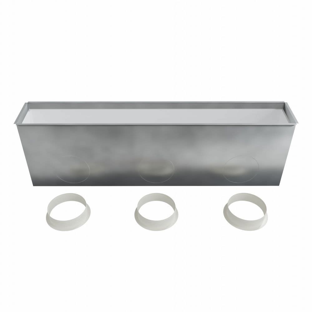 BAILLINDUSTRIE - Plénum de soufflage en acier isolé pour grille linéaire de 1000x150 mm