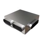 BAILLINDUSTRIE - Plénum acier isolé de 600 x 600 mm avec 2 piquages latéraux Ø 200 + 1x Ø 250 mm