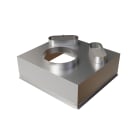 BAILLINDUSTRIE - Plénum acier reprise arrière 600x600 mm - 2 piquages Ø 200 + 1x Ø 250 mm