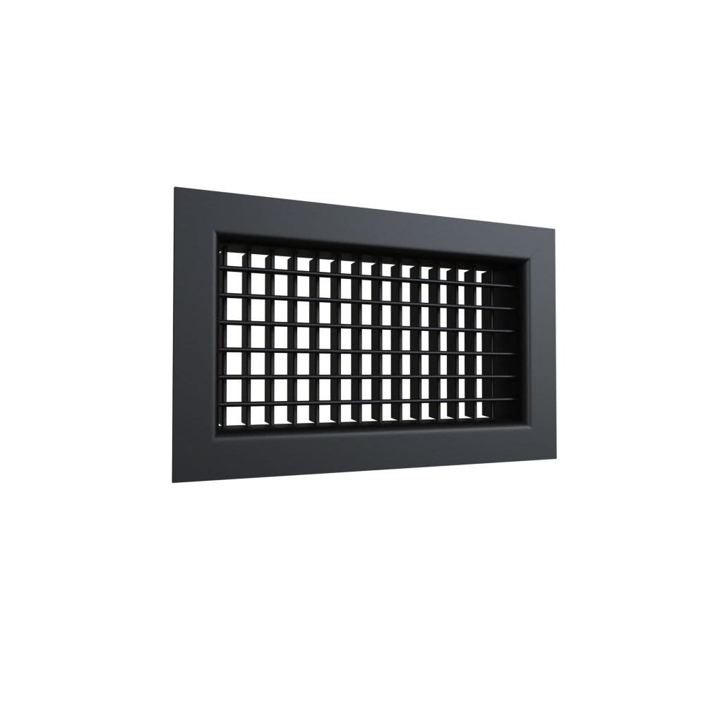 BAILLINDUSTRIE - Grille de soufflage double déflexion aluminium Noir mat de 300x150 mm