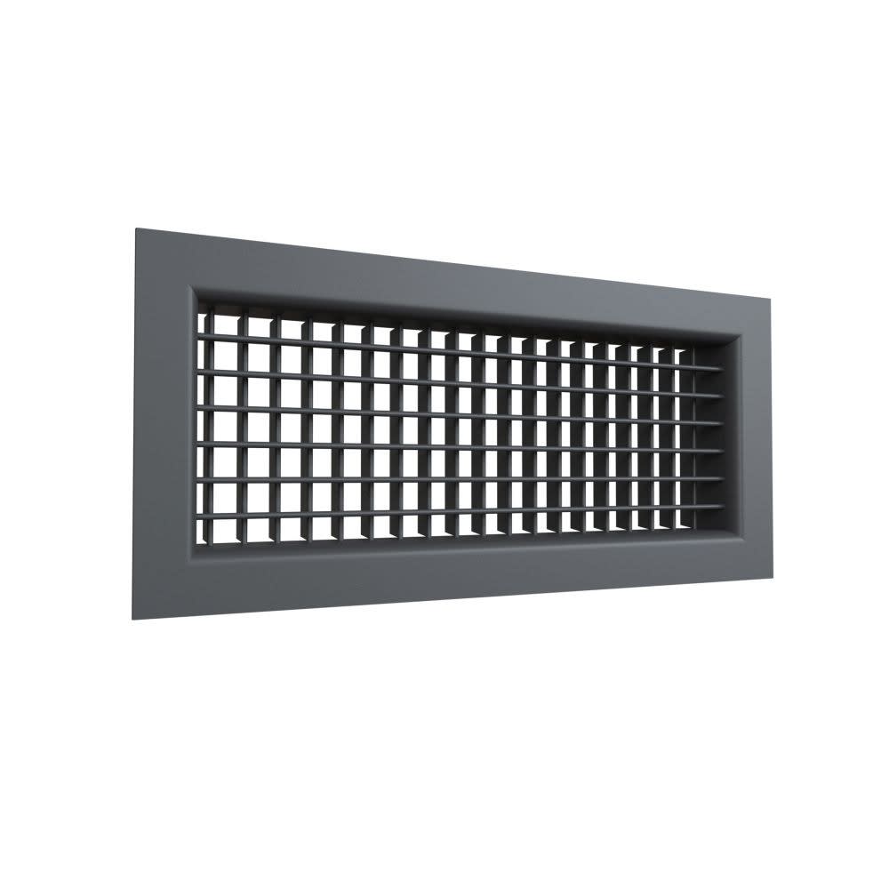 BAILLINDUSTRIE - Grille de soufflage double déflexion aluminium Anthracite de 400x150 mm