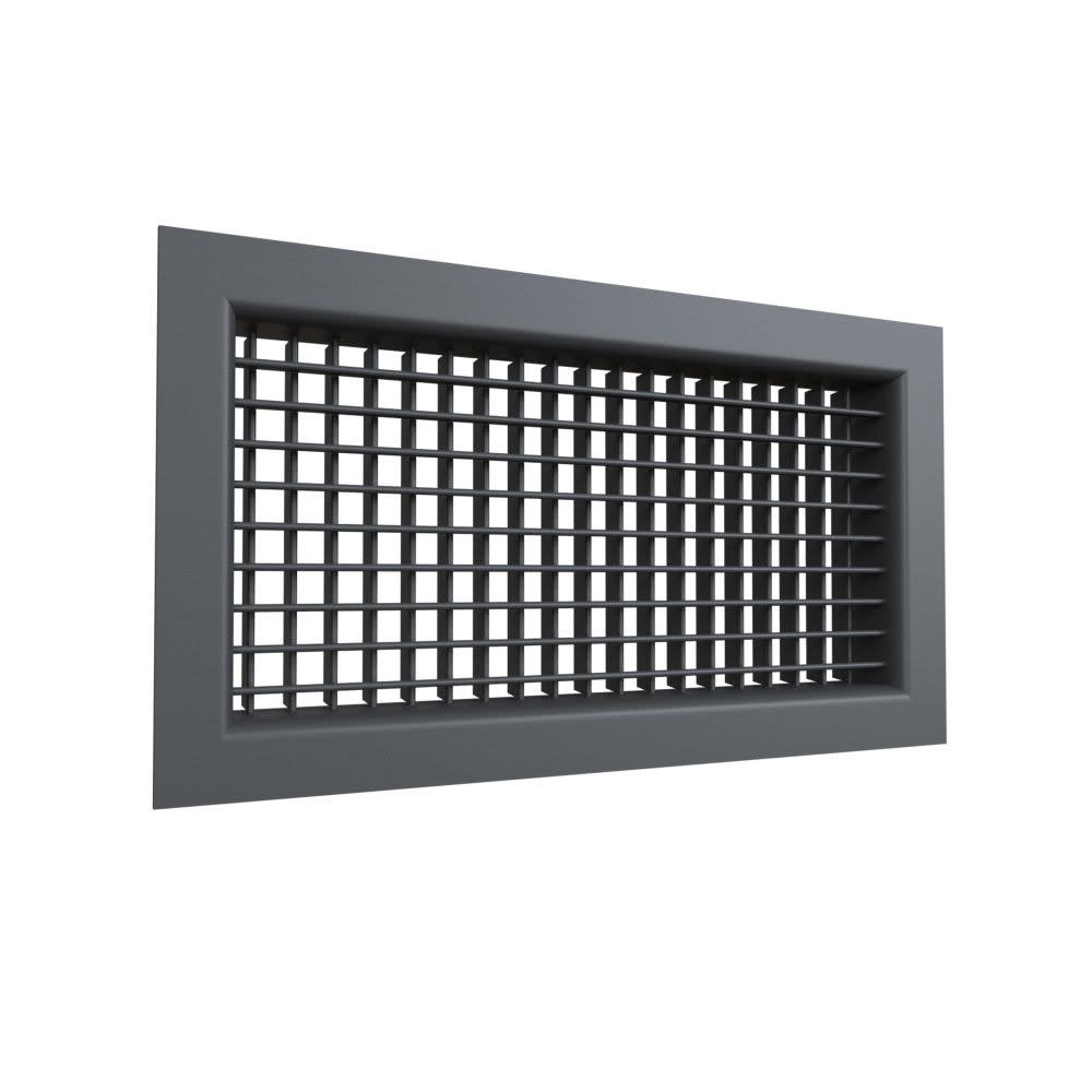 BAILLINDUSTRIE - Grille de soufflage double déflexion aluminium Anthracite de 400x200 mm