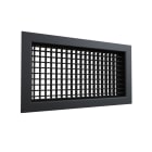 BAILLINDUSTRIE - Grille de soufflage double déflexion aluminium Noir mat de 400x200 mm