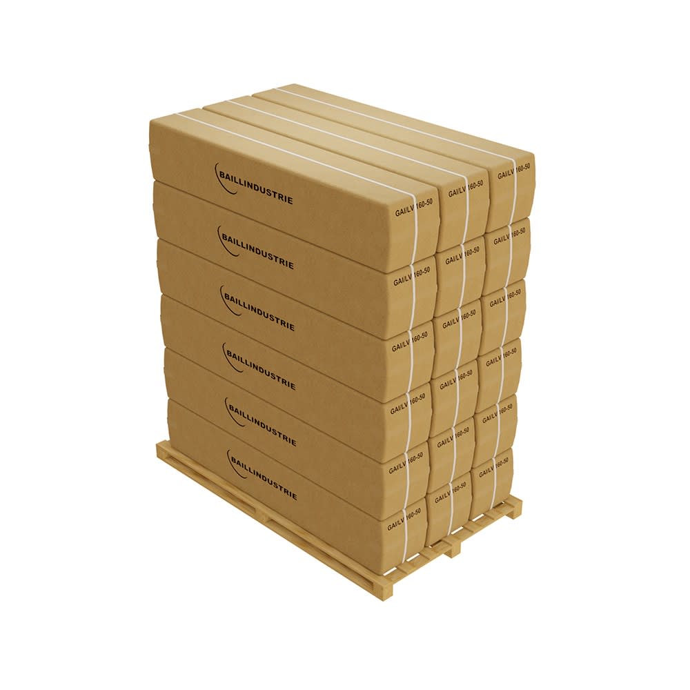 BAILLINDUSTRIE - Palette de 18 cartons de 10 ML de gaine isolée laine de verre M0/M1 diamètre 160