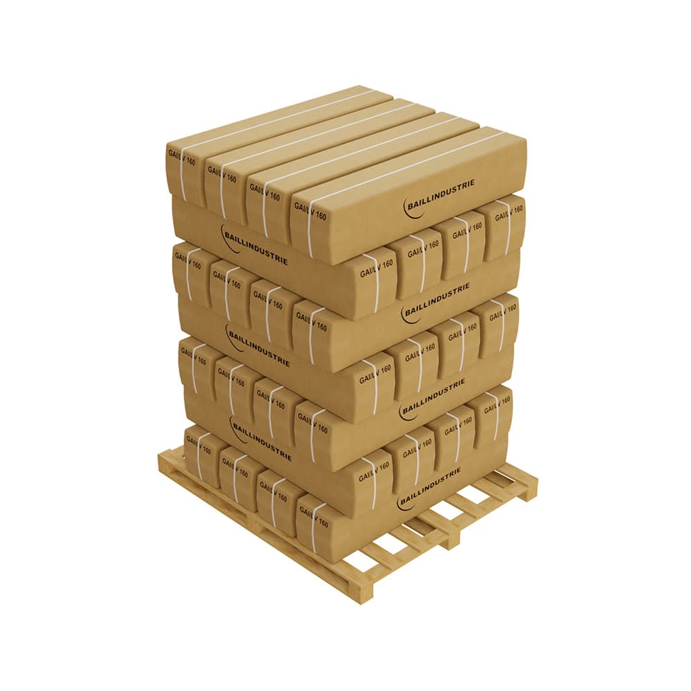 BAILLINDUSTRIE - Palette de 28 cartons de 10 ML de gaine isolée laine de verre M0/M1 diamètre 160