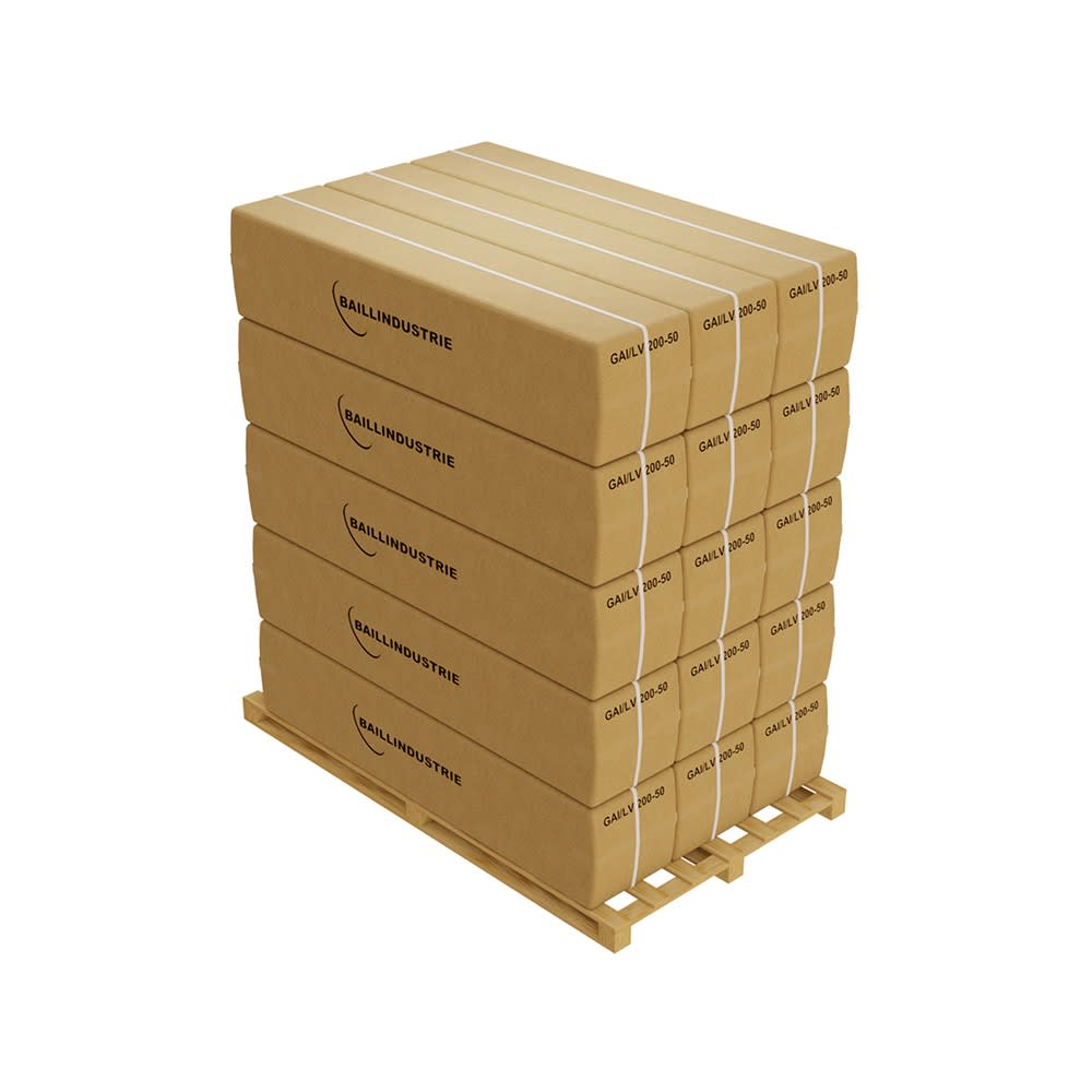 BAILLINDUSTRIE - Palette de 15 cartons de 10 ML de gaine isolée laine de verre M0/M1 Ø 200 mm