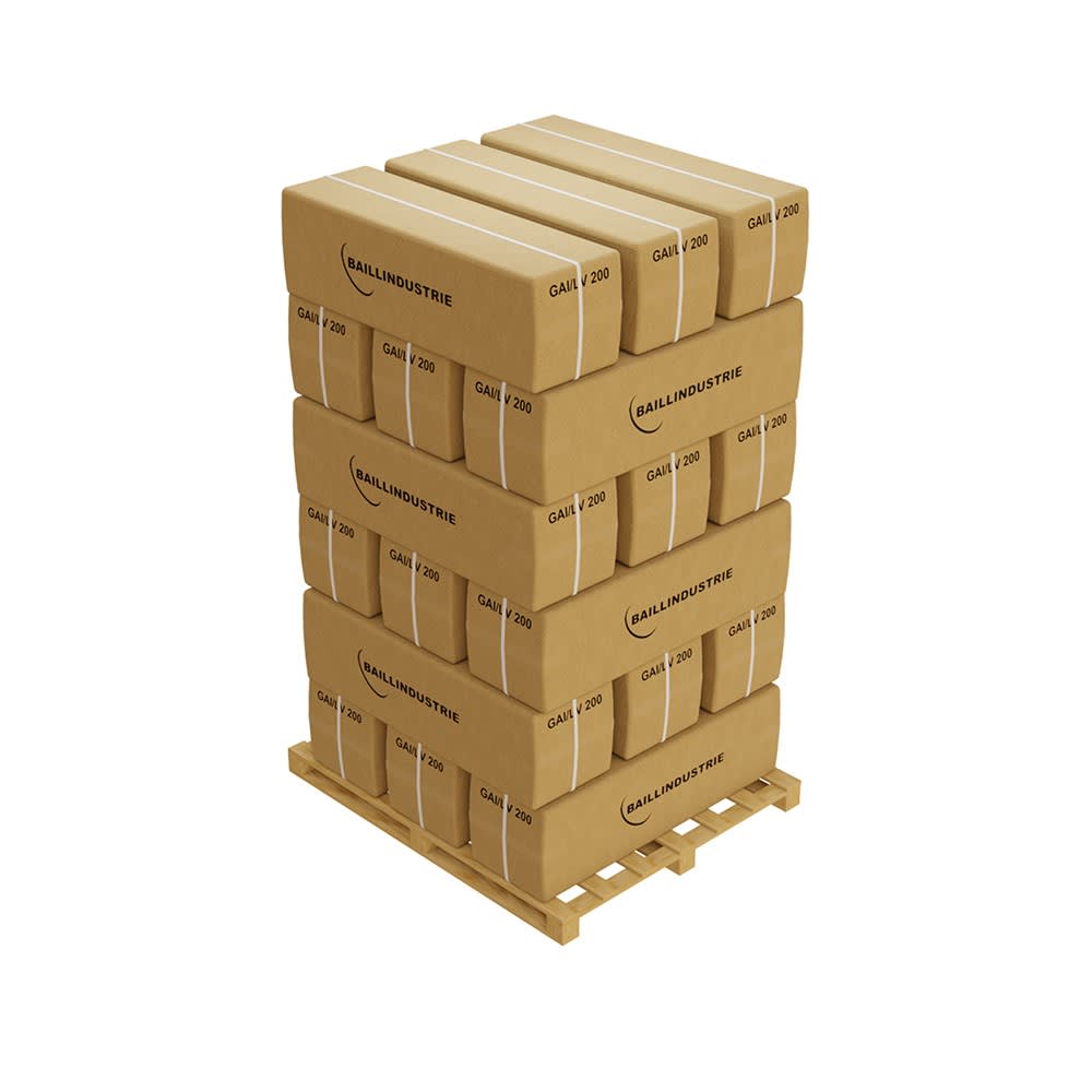 BAILLINDUSTRIE - Palette de 18 cartons de 10 ML de gaine isolée laine de verre M0/M1 diamètre 200