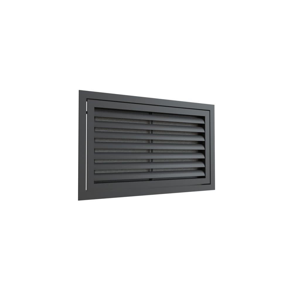BAILLINDUSTRIE - Grille de reprise à ailettes droites 400x200 Anthracite