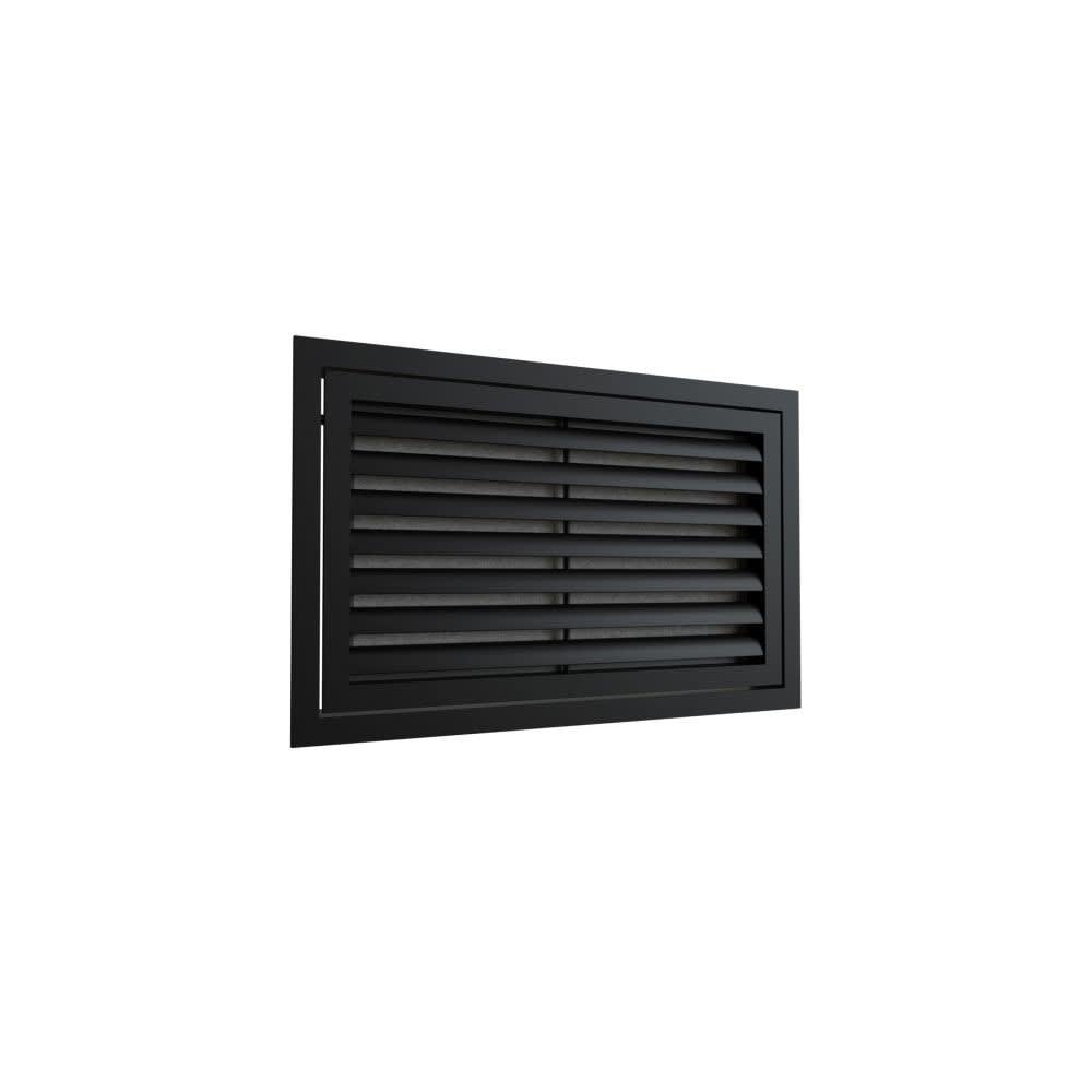 BAILLINDUSTRIE - Grille de reprise à ailettes droites 400x200 Noir mat