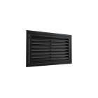 BAILLINDUSTRIE - Grille de reprise à ailettes droites 400x200 Noir mat