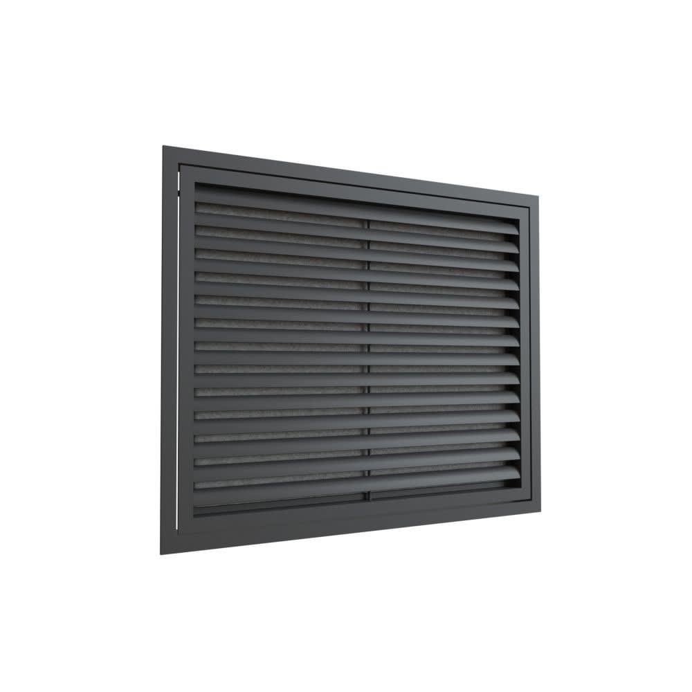 BAILLINDUSTRIE - Grille de reprise à ailettes droites 600x400 Anthracite