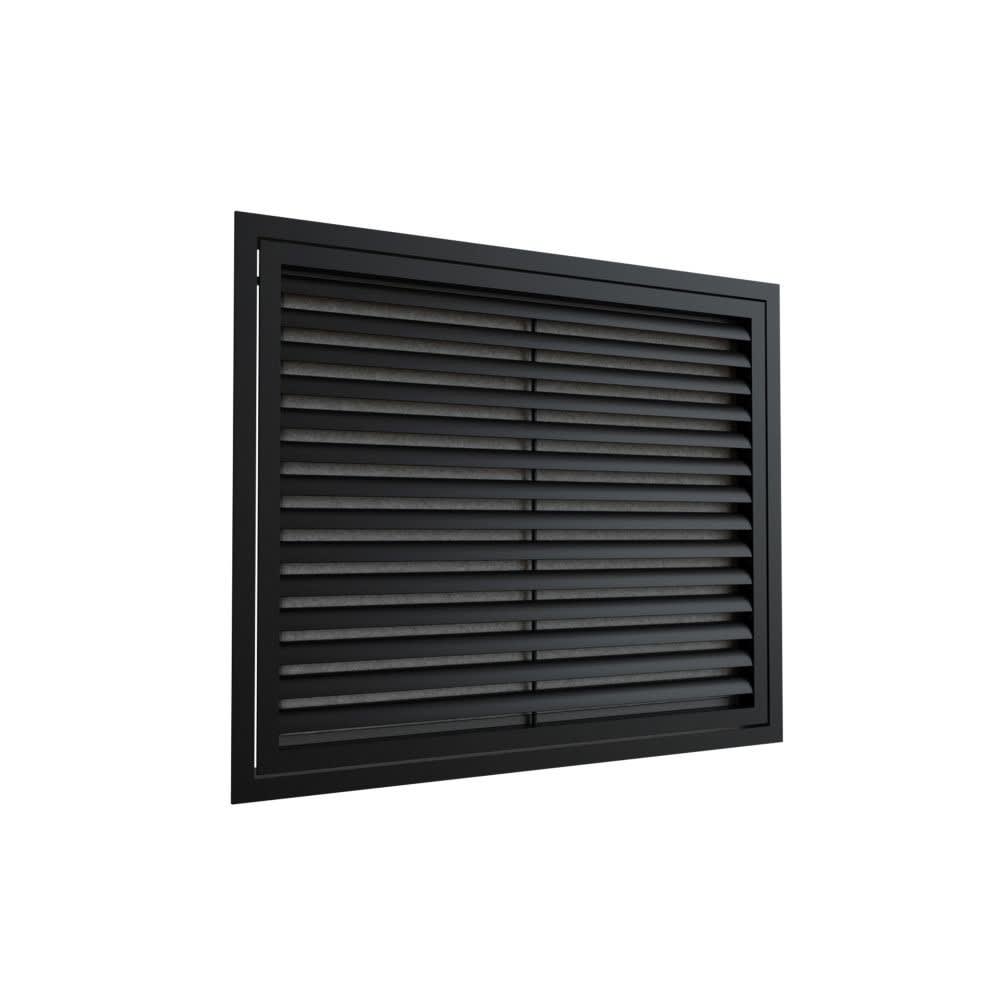BAILLINDUSTRIE - Grille de reprise à ailettes droites 600x400 Noir mat