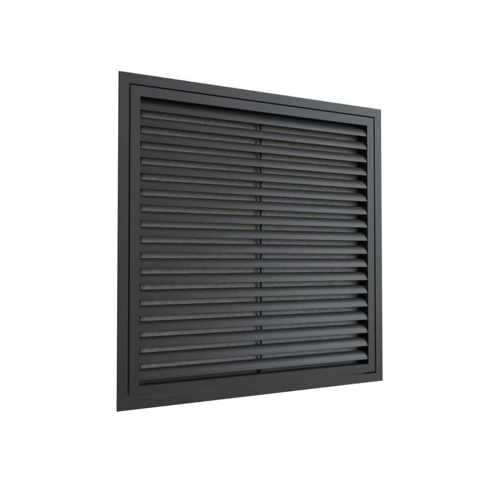 BAILLINDUSTRIE - Grille de reprise à ailettes droites 600x600 Anthracite
