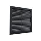 BAILLINDUSTRIE - Grille de reprise à ailettes droites 600x600 Noir mat