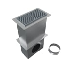 BAILLINDUSTRIE - Grille de sol en aluminium laque gris de 300 x 150 mm avec plenum acier + filtre