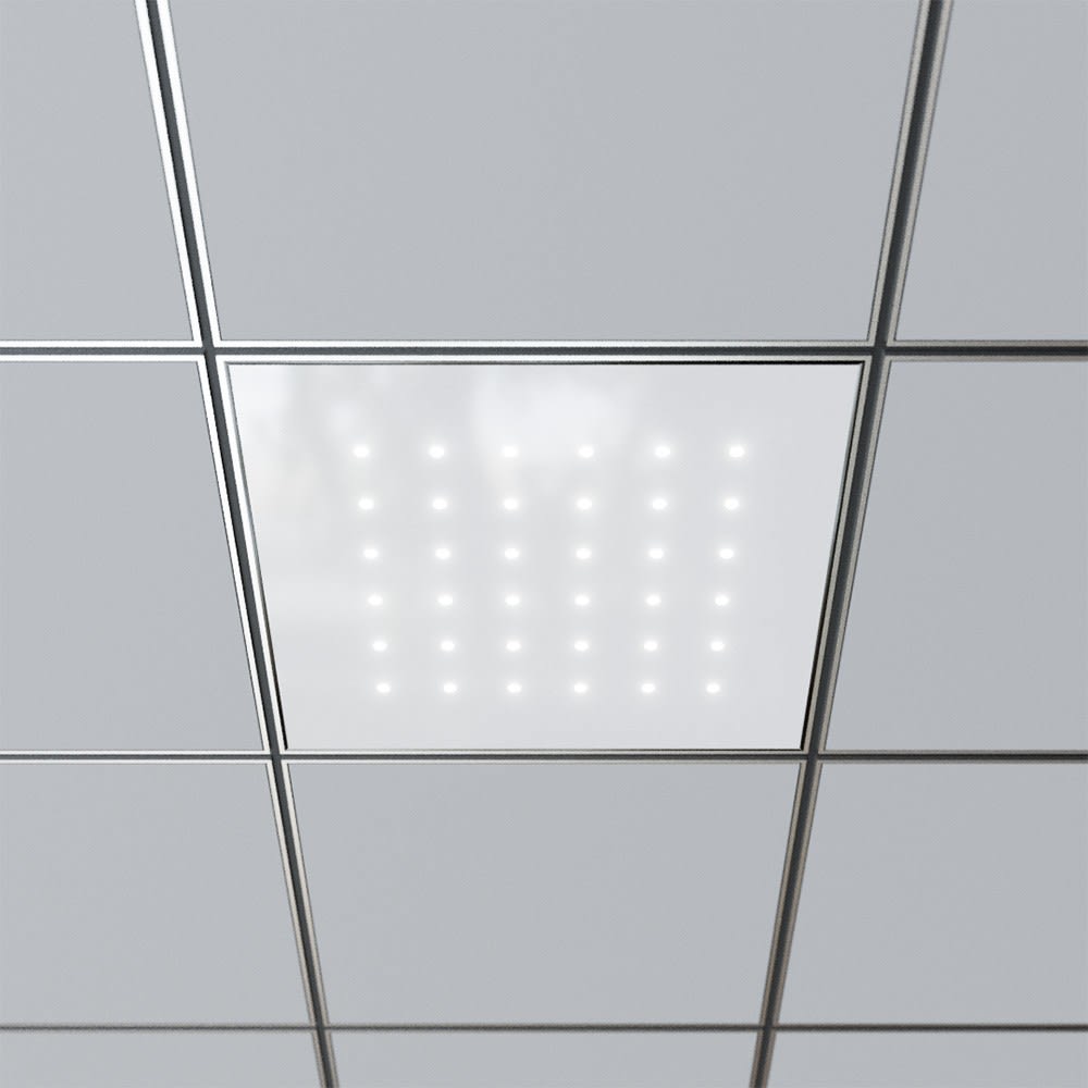 BAILLINDUSTRIE - Dalle lumineuse à LED blanches de 600x600 mm CASSIOPEE, finition Blanche