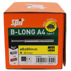 Spit - B-LONG 8x80/30F tête fraisée inox A4