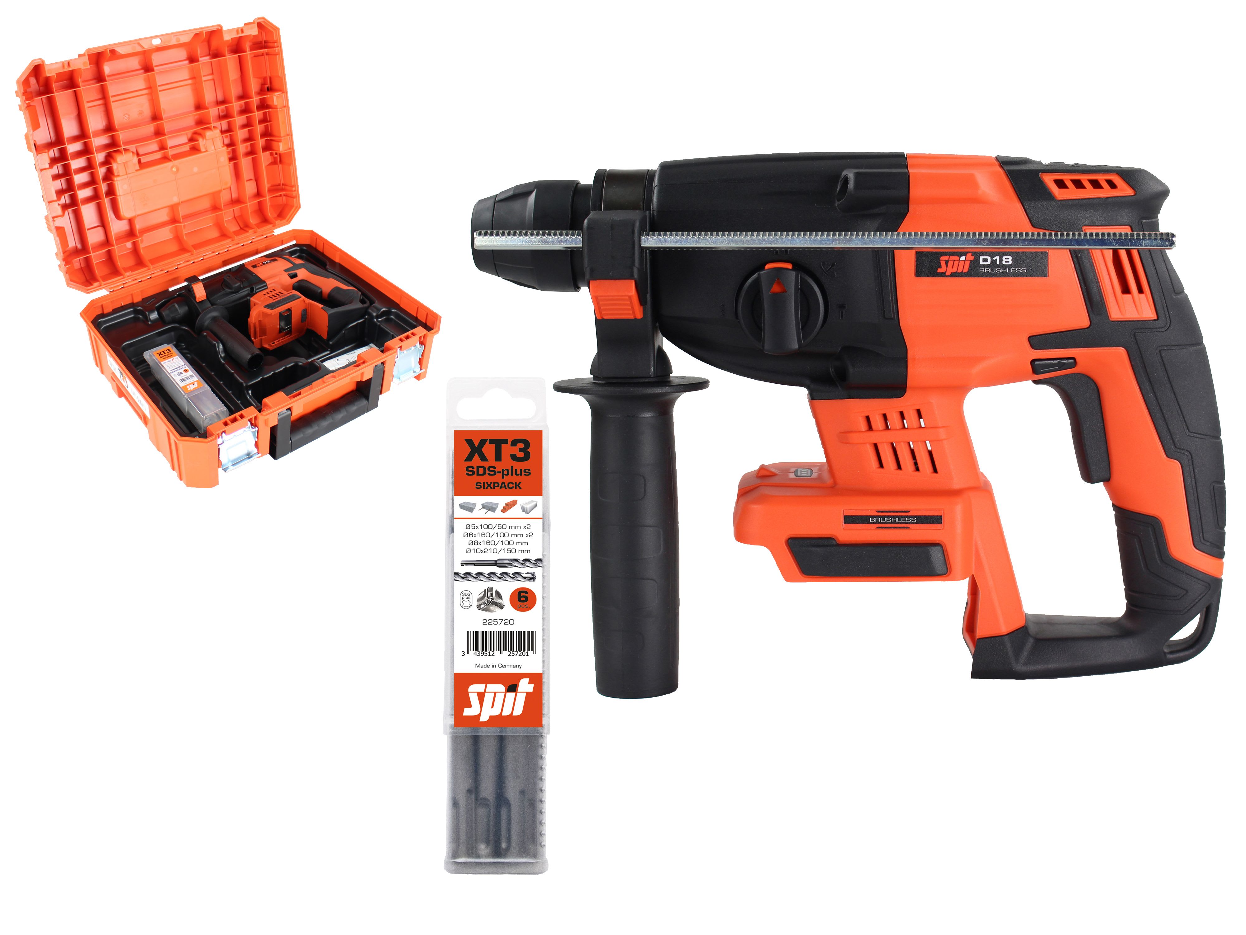 Spit - Pack perforateur D18 SDS+ 18V + pack énergie 18V 5Ah + 10 000 C6-20