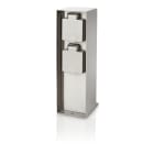 Philips - Borne extérieure Rock 2 Prises de courant 2P+T Inox IP44 Classe I
