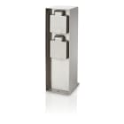 Philips - Borne extérieure Rock 2 Prises de courant 2P+T Inox IP44 Classe I