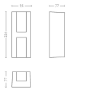 Philips - Shadow Applique LED 2x4.5W 827 Gradable 2x500lm IP44 25000h Anthracite