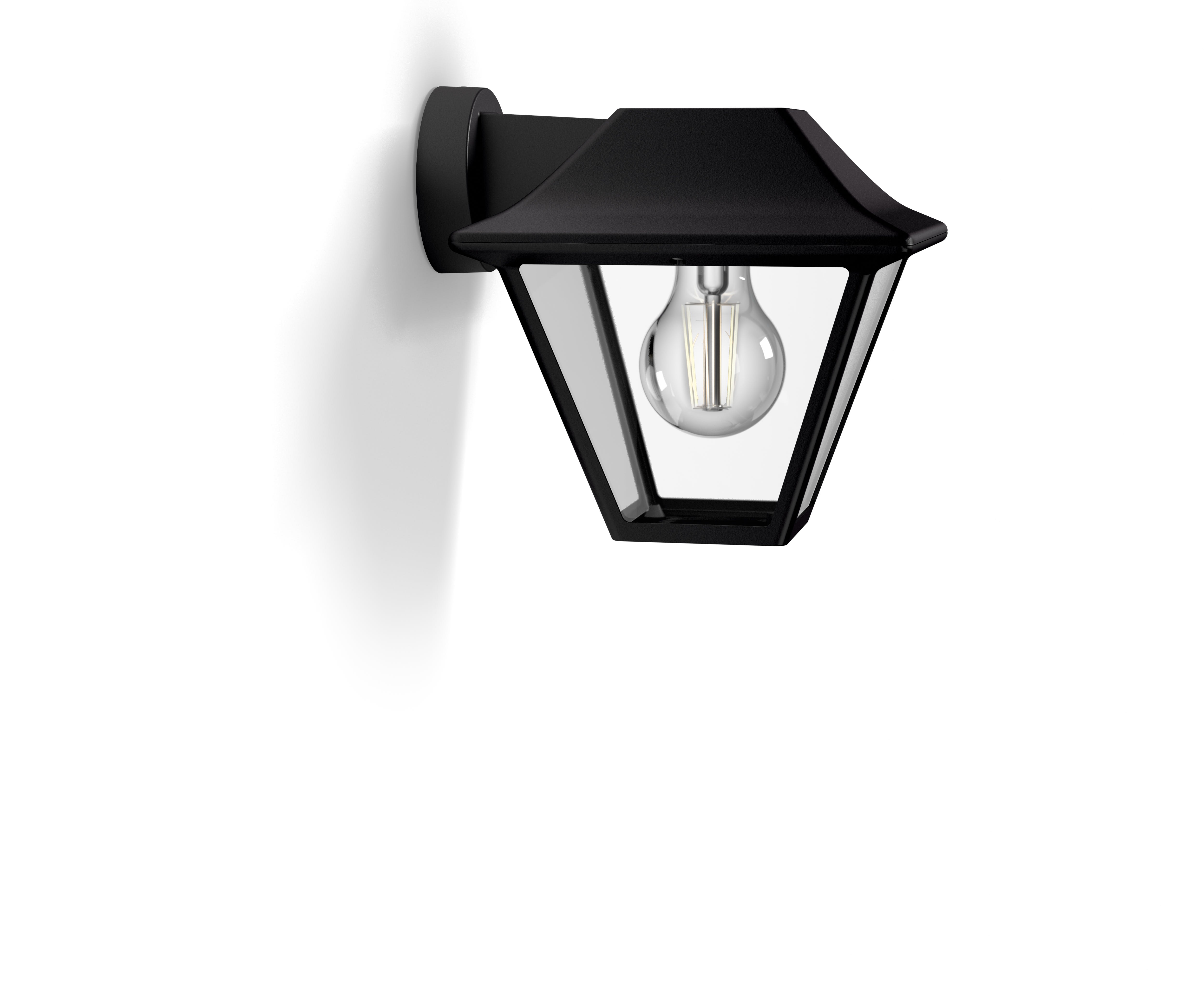 Philips - Alpenglow Applique Descendante max. 60W E27 IP44 Noir