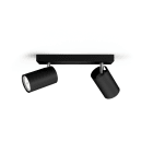 Philips - Kosipo Spot Barre Tube Retrofit max. 2x10W GU10 Noir