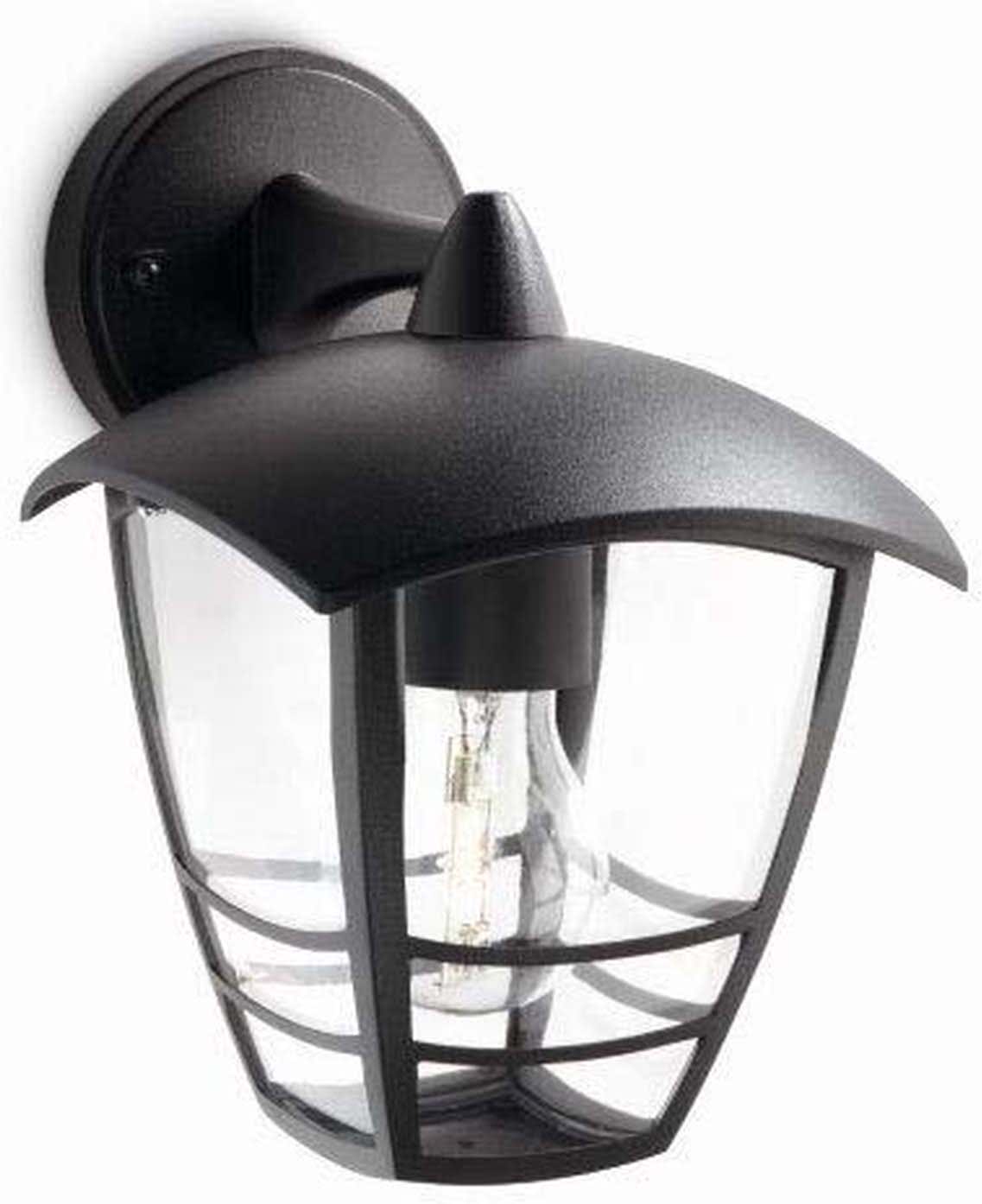 Philips - CREEK Applique descendante retrofit max.1x60W E27 IP44 Noir