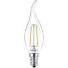 Philips - CorePro Flamme LED E14 2-25W 827 250lm 15000h Coup de Vent Filament Claire