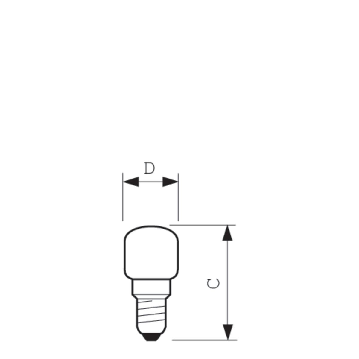 Lampe Tubulaire pour four 15W E14 230-240V T22 CL OV Philips