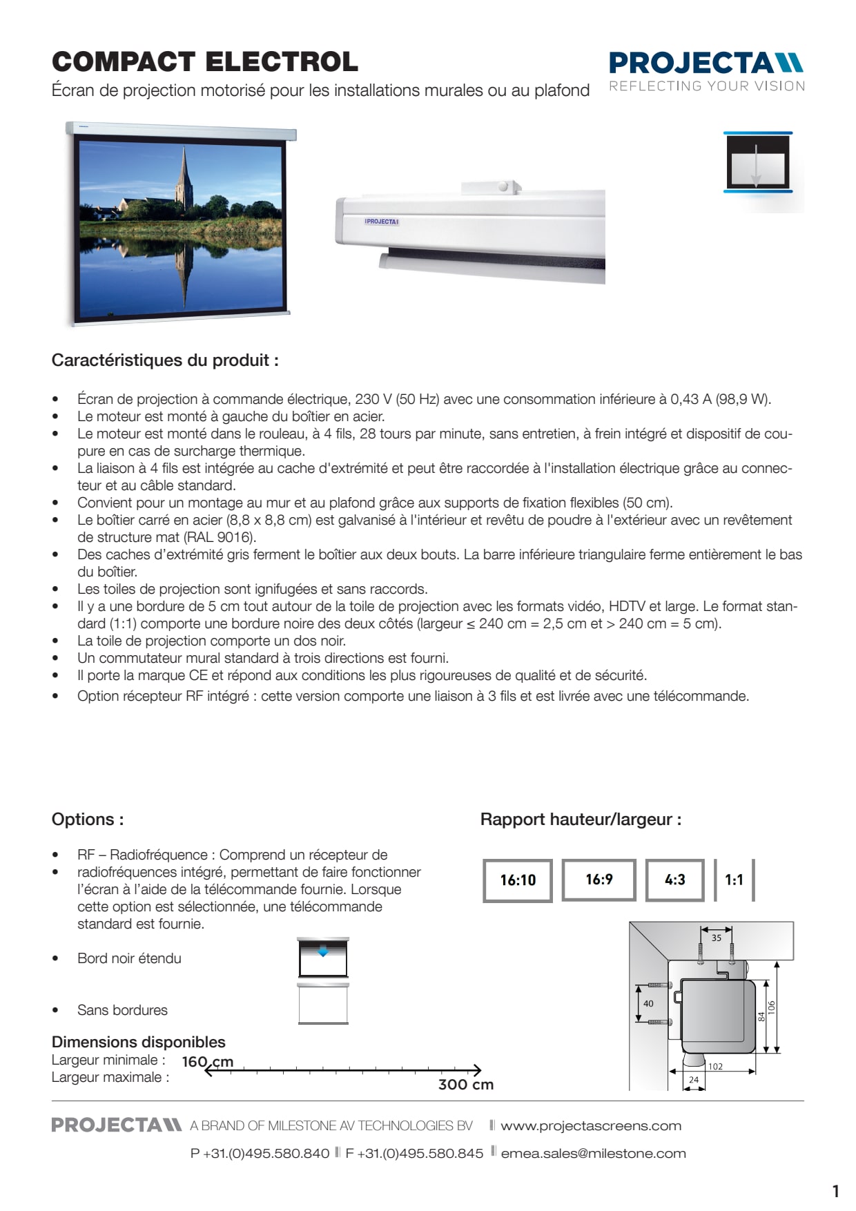 Sidev - Projecta Compact Electrol en 1