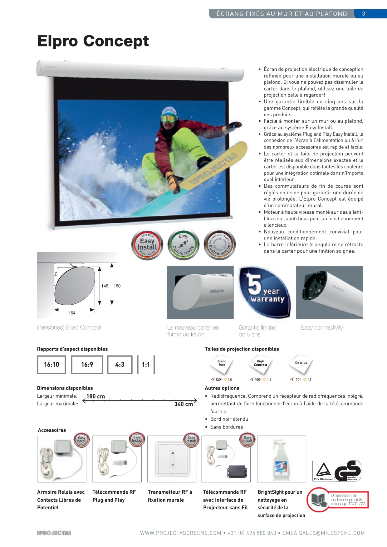 Sidev - Ecran electrique Elpro