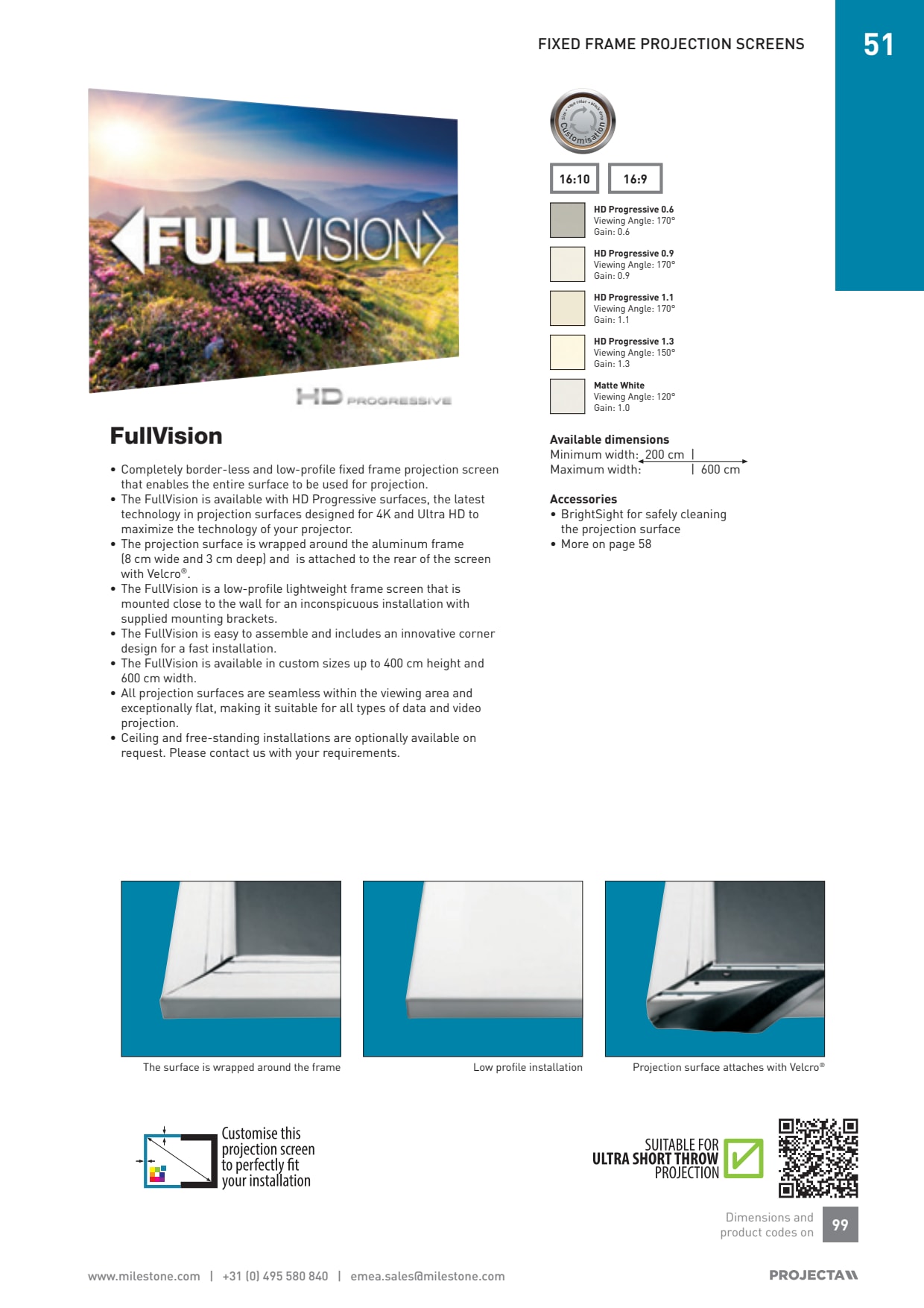 Sidev - ecran de projection fix